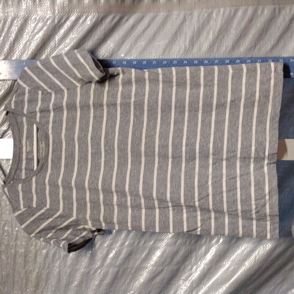 Sonoma Gray and White Striped T-Shirt
